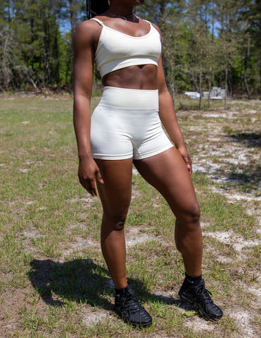 Women&#39;s Seamless Workout Shorts Set | Activewear | Yoga Set | Gymwear | Multiple Colors | Fitness Set | Sports Bra | Biker Shorts