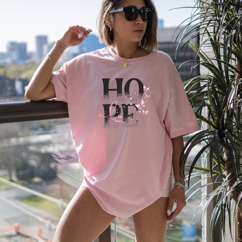 Breast Cancer Hope Tee | Cancer Fighter Shirt | Cancer Awareness | Unisex | Motivational Tee