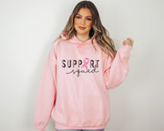 Support Squad Breast Cancer Hoodie | Cancer Fighter Hoodie | Cancer Family Hoodie | Gift For Her | Cancer Awareness | Pink Ribbon Hoodie |