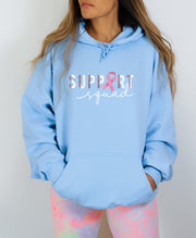 Support Squad Breast Cancer Hoodie | Cancer Fighter Hoodie | Cancer Family Hoodie | Gift For Her | Cancer Awareness | Pink Ribbon Hoodie |