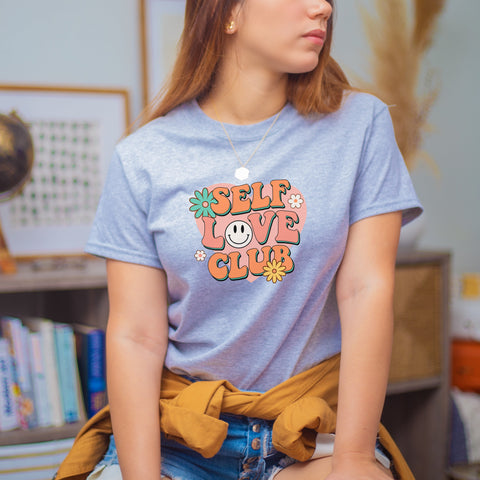 Self Love Club Tee | Women Empowerment Shirt | Gift For Her | Cute Retro Shirt | Unisex