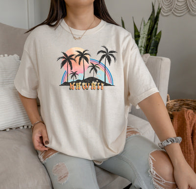 Hawaii Retro Beach Tee | Beach Vacation Shirt | Graphic Tee | Gift For Her | Gift For Him | Unisex |