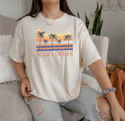 Sunset Chaser Retro Beach Tee | Beach Vacation Shirt | Gift For Her | Gift For Him | Graphic Tee | Unisex |