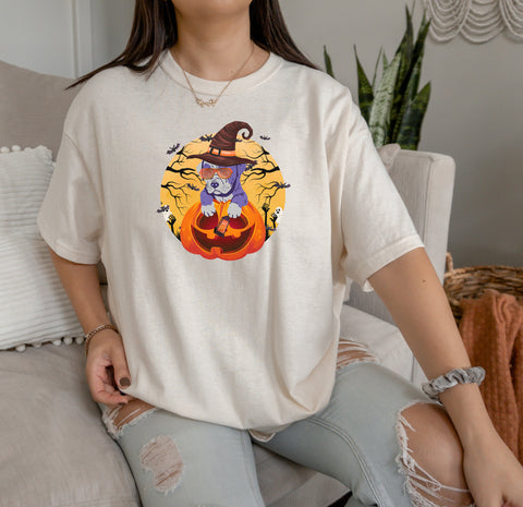 Pitbull Halloween Tee | Dog Lover Halloween Shirt | Graphic Tee | Gift For Her | Gift For Him | Unisex