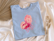 Breast Cancer Butterfly Graphic Shirt | Pink Ribbon Tee | Breast Cancer Awareness Shirt | Hope T-shirt | Cancer Support Gifts