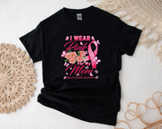 I Wear Pink For My Mom Breast Cancer Tee | Cancer Survivor Shirt | Breast Cancer Awareness Gift | Pink Ribbon Shirts | Cancer Support