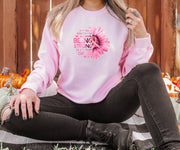 Sunflower Pink Ribbon Breast Cancer Graphic Sweatshirt | Cancer Survivor Shirt | Breast Cancer Awareness Gift | Cancer Support Gift