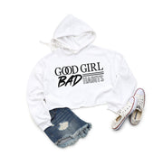 Good Girl Bad Habits Crop Hoodie | Trendy Crop Tops | Gift For Her | Cute Hoodies |