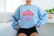 In October We Wear Pink Graphic Sweatshirt | Cancer Survivor Shirt | Breast Cancer Awareness Gift | Pink Ribbon Pink Pumpkin | Women's Gifts